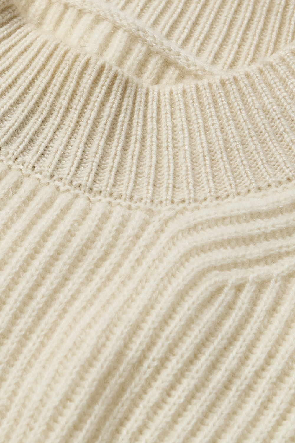 plage＊WOOL CASHMERE SOFT TUNIC ニット　白 Womens Tunic Cashmere Sweater - Cream - Aman Essentials