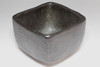 Kuro raku chawan Mukiguri / Black Japanese matcha tea bowl by Shoraku #3178