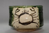 Rosanjin 'oribe chawan' tea bowl w/ Kuroda Totoan appraisal box #3229