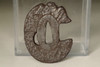Tsuba - Antique Japanese inlaid samurai sword guard #3461