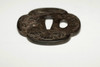 Tsuba - Inlaid iron samurai sword guard #3519