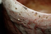 Antique aka-raku tea bowl #3774