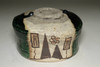 Kato Tokuro (1896-1985) Vintage oribe ware tea bowl #4000