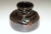 12th Raku - konyu (1857-1932) Antique kuro-raku Bajo-hai tea bowl #4044