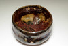 Kato Sekishun (1870-1943) 'Tatsuta-nishiki' glazed raku tea bowl #4128