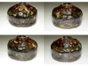 Kato Sekishun (1870-1943) 'Tatsuta-nishiki' glazed raku tea bowl #4128