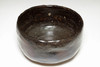 9th Raku Rynyu (1756-1834) Antique tea kuro-raku bowl #4214