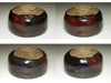 9th Raku Rynyu (1756-1834) Antique tea kuro-raku bowl #4214