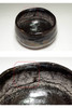 3rd Raku Donyu (Nonko) (1599-1656) Antique Kuro-raku teabowl #4228