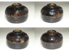 3rd Raku Donyu (Nonko) (1599-1656) Antique Kuro-raku teabowl #4228