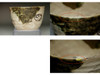 Kato Shuntai (1802-1877) Antique oribe pottery tea bowl #4317