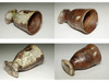 Antique Japanese natural glazed pottery wine cup #4319