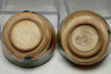 Kato Shuntai (1802-1877) Set of 2 antique oribe pottery tea cups #4424