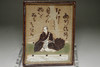Ogata Kenzan (1663-1743) Set of  3 antique painted pottery Hyakunin-Isshu karuta plates #4428