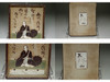 Ogata Kenzan (1663-1743) Set of  3 antique painted pottery Hyakunin-Isshu karuta plates #4428