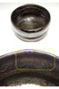 Raku 3rd Donyu (Nonko 1599-1656) Antique kiro-raku tea bowl  #4445