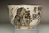 Ogata Kanzan (1663-1743) Antique  iron graze painted teabowl #4461