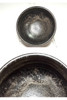 Raku 3rd Donyu (Nonko) (1599-1656) Antique kuro-raku tea bowl #4496