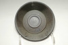 Shimizu Uichi (1916-2004) Vintage metal rim oil drop glaze teabowl #4541