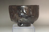  Vintage kuro-raku pottery teabowl #4630