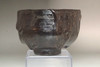  Vintage kuro-raku pottery teabowl #4630