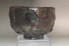  Vintage kuro-raku pottery teabowl #4630