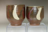 Matsuzaki Ken (1950- )  Set of 2 vintage mashiko pottery teacups #4637