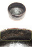 Antique kuro-raku pottery teabowl #4672