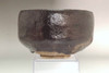 Antique kuro-raku pottery teabowl #4672