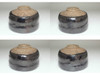 Raku Kichizaemon 11th Keinyu (1817-1902) Antique Kuro-raku teabowl #4693