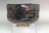 Raku Kichizaemon 11th Keinyu (1817-1902) Antique Kuro-raku teabowl #4693