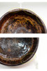 Antique kuro-raku pottery teaboowl #4709