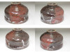 Antique kuro-raku pottery teabowl #4788