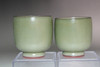 Miura Kohei  (1898-1972) set of 2  Vintage Mumyoi pottery cups #4821