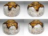 Iwamura Yoshio (1925-1987) Amber glazed teabowl in Ohi ware #4894