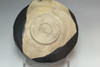 Antique three-leaf hollyhock crest marked pottery bowl #4968