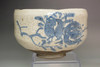 Ishikawa Yurin (1870-1952) Vintage "blue pomegranate" pottery teabowl #4979