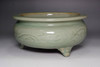 13C Song Dynasty Longquan Celadon Tripod Incense Burner with Arabesque Design #5200