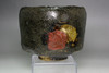 Raku 9th Ryonyu (1756-1834) Antique KURO-RAKU pottery teabowl #5202