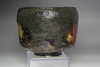 Raku 9th Ryonyu (1756-1834) Antique KURO-RAKU pottery teabowl #5202