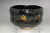 Raku 10th Tannyu (1795-1854) Kuro-raku tea bowl "Wakayama" #5217
