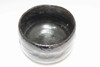 Raku 12th Konyu (1857-1932) Antique KURO RAKU pottery teabowl #5327