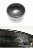 Raku 12th Konyu (1857-1932) Antique KURO RAKU pottery teabowl #5327