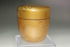 Antique 'Natsume' Japanese gold lacquered tea caddy in Edo era #5281