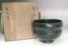 18C Japanese Raku Ware Black Tea Bowl, Attributed to Raku 6th Sanyu #5351