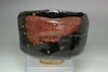 Raku 10th Tannyu (1795-1854) Japanese Kuro-Raku teabowl #5390