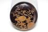 Antique Japanese Lacquered tea caddy Natsume with Chrysanthemum and Autumn Grass Motifin #5409