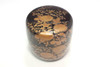 Antique Japanese Lacquered tea caddy Natsume with Chrysanthemum and Autumn Grass Motifin #5409