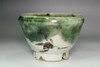 Japanese Oribe Katakuchi Tea Bowl Green Glaze Chawan #5457