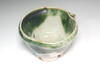 Japanese Oribe Katakuchi Tea Bowl Green Glaze Chawan #5457